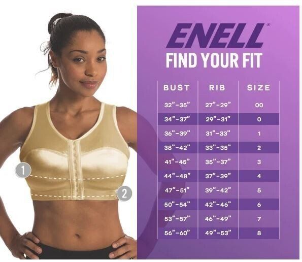 Enell sports bra hotsell size chart